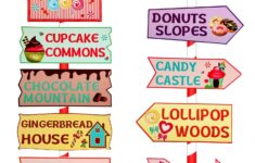 Amazon Gejoy 20 Pieces Candyland Party Decorations Candy Land Party Sign Welcome Candyland Birthday Party Decorations Directional Signs Street Photo Prop Cutouts For Sweet Candy Theme Party Supplies Home Kitchen