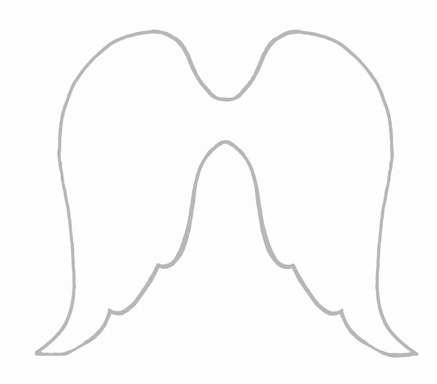 Printable Cut Out Angel Wings Template