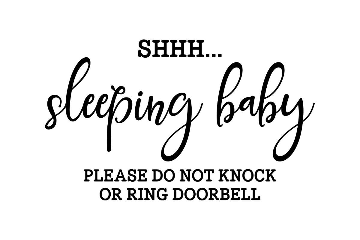Baby Sleeping Signs Do Not Knock Sign Grafik Von SVG Digital Designer Creative Fabrica