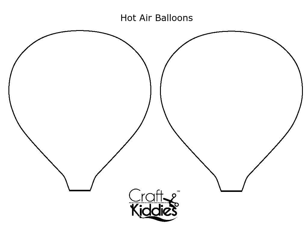 Hot Air Balloon Template Printable Free
