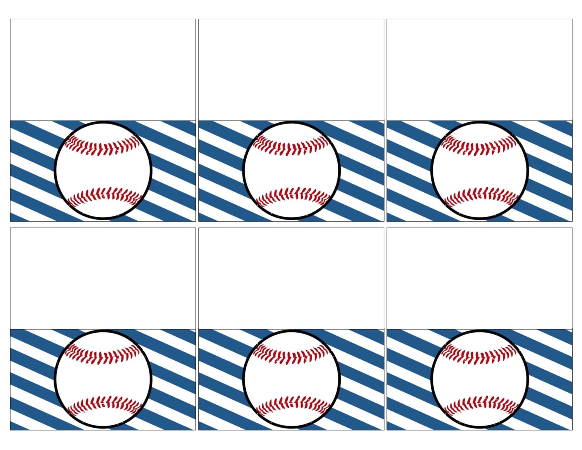 Baseball Place Card Holders Free Printable Paper Trail Design