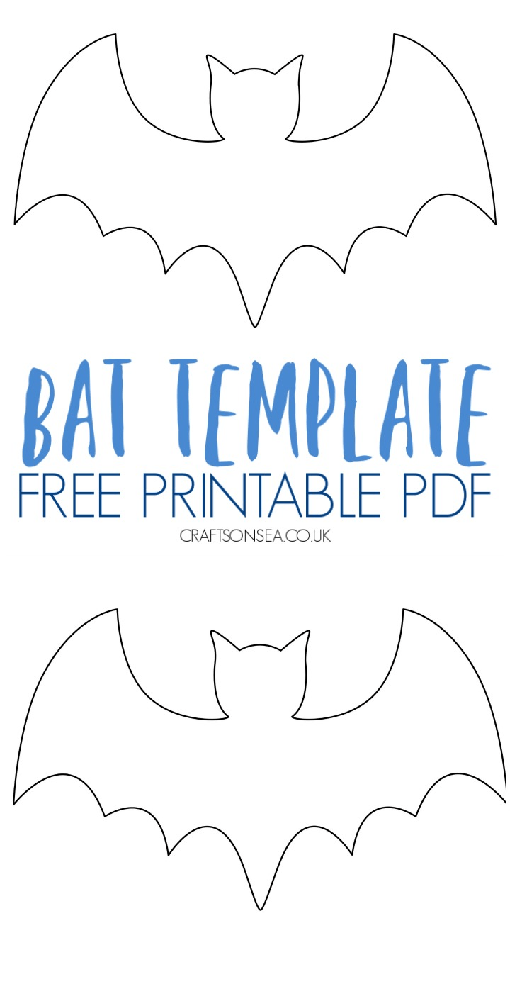 Bat Template Free Printable PDF Halloween Crafts Preschool Halloween Preschool Halloween Printables Free