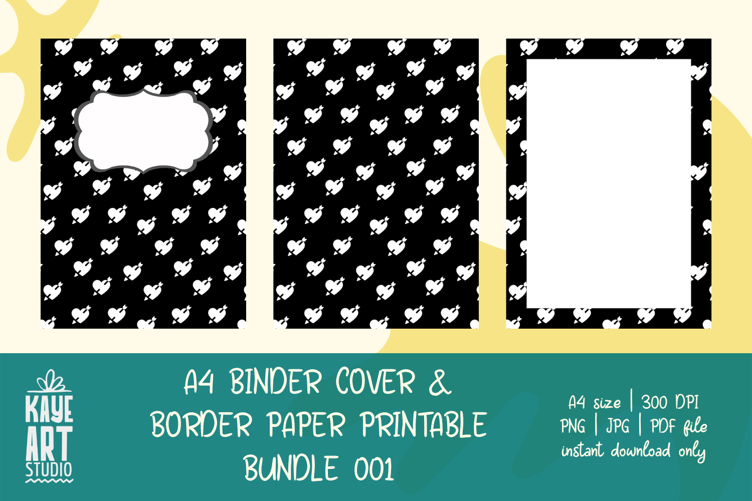 Binder Cover Border Paper Printable 001 Grafik Von Kayeartstudio Creative Fabrica