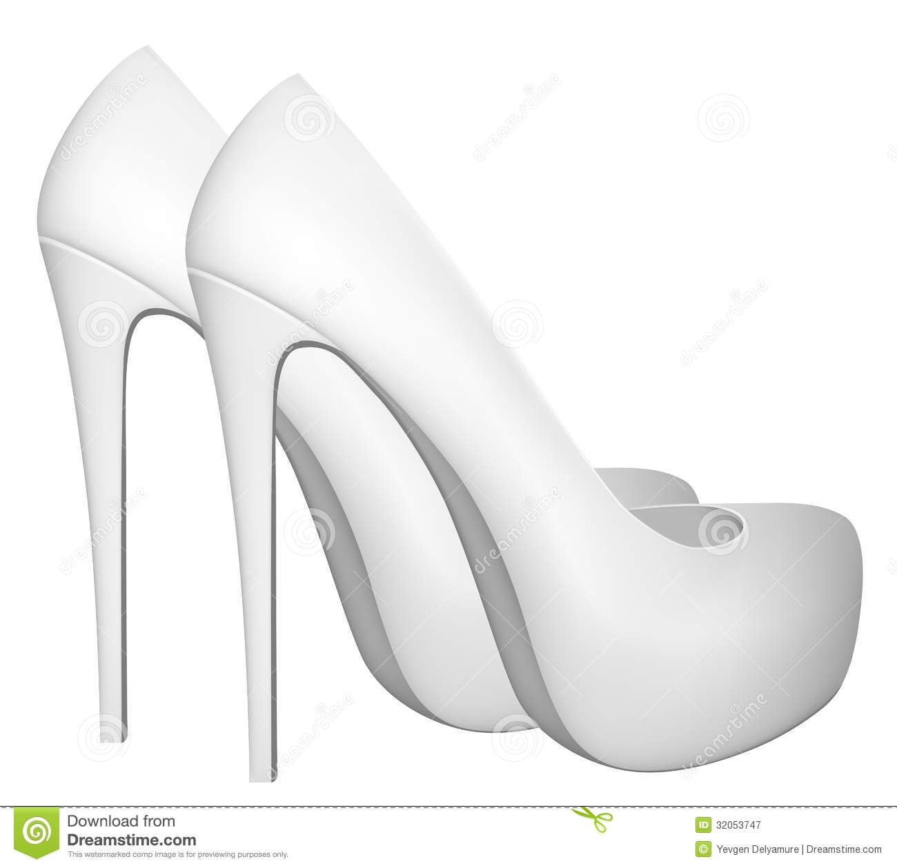 Blank High Heels Shoes Template Stock Vector Illustration Of Design Leather 32053747