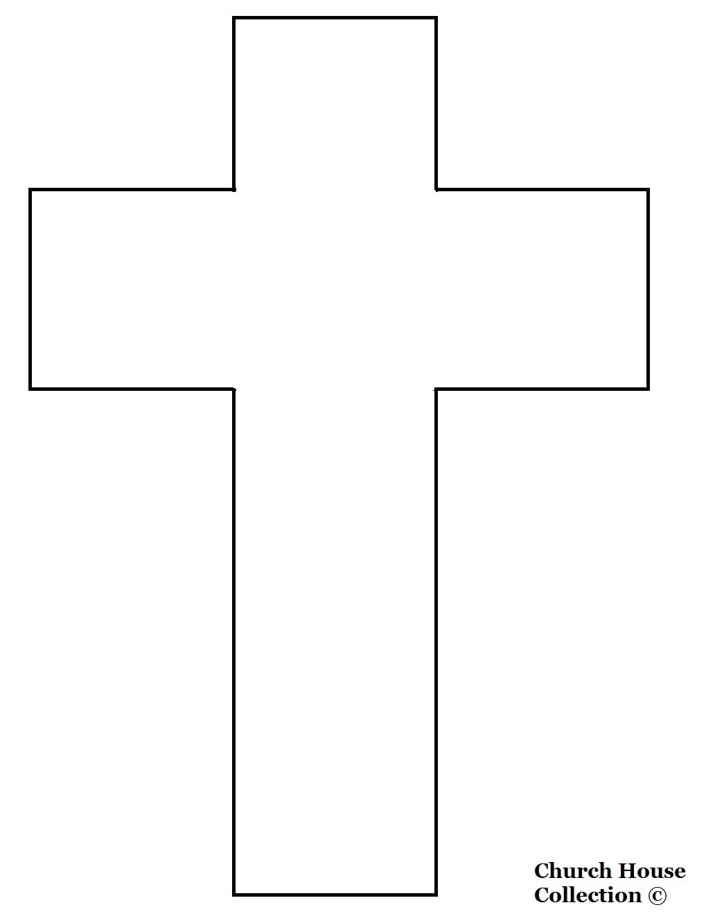 Blank Printable Cross Template Clip Art Library