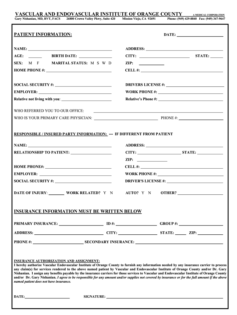 Blank Printable Demographic Form Fill Out Sign Online DocHub