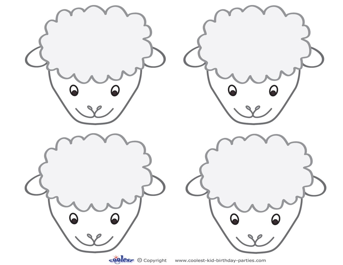 Printable Sheep Face Template