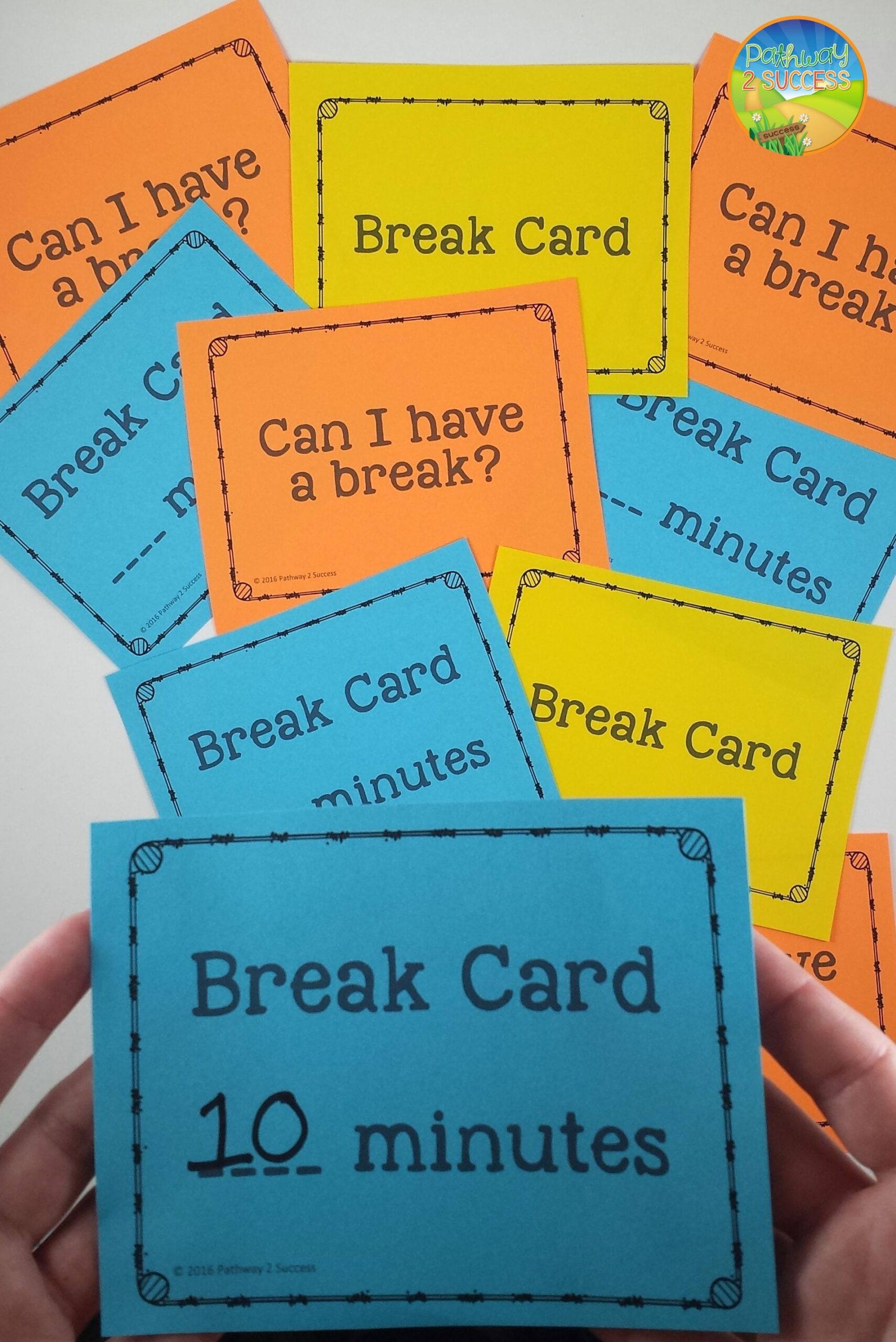 Break Cards Classroom Behavior Management Behavior Interventions Middle School Special Education