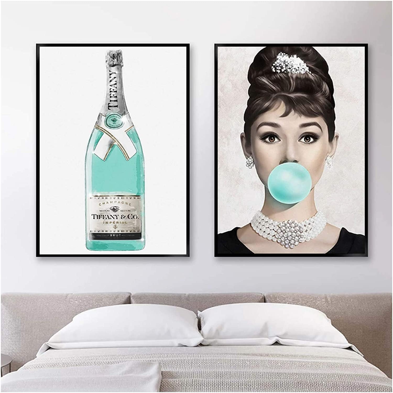 Breakfast On Tiffany Posters And Prints Nordic Poster Audrey Hepburn Wall Art Canvas Painting Fashion Wall Pictures For Room 50 X 70 Cm 20 X 28 Inches 2 Amazon de Home Kitchen