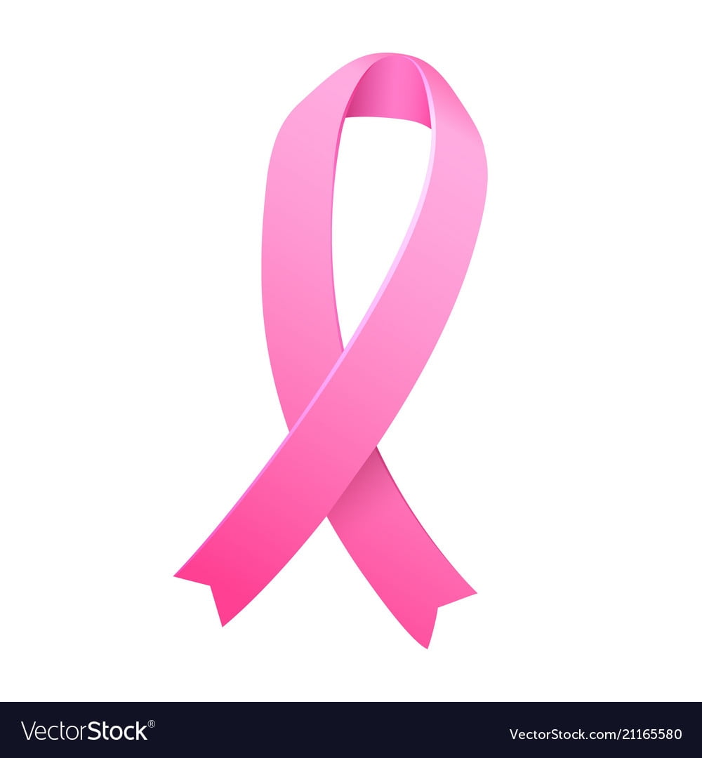Breast Cancer Awareness Ribbon Template Royalty Free Vector