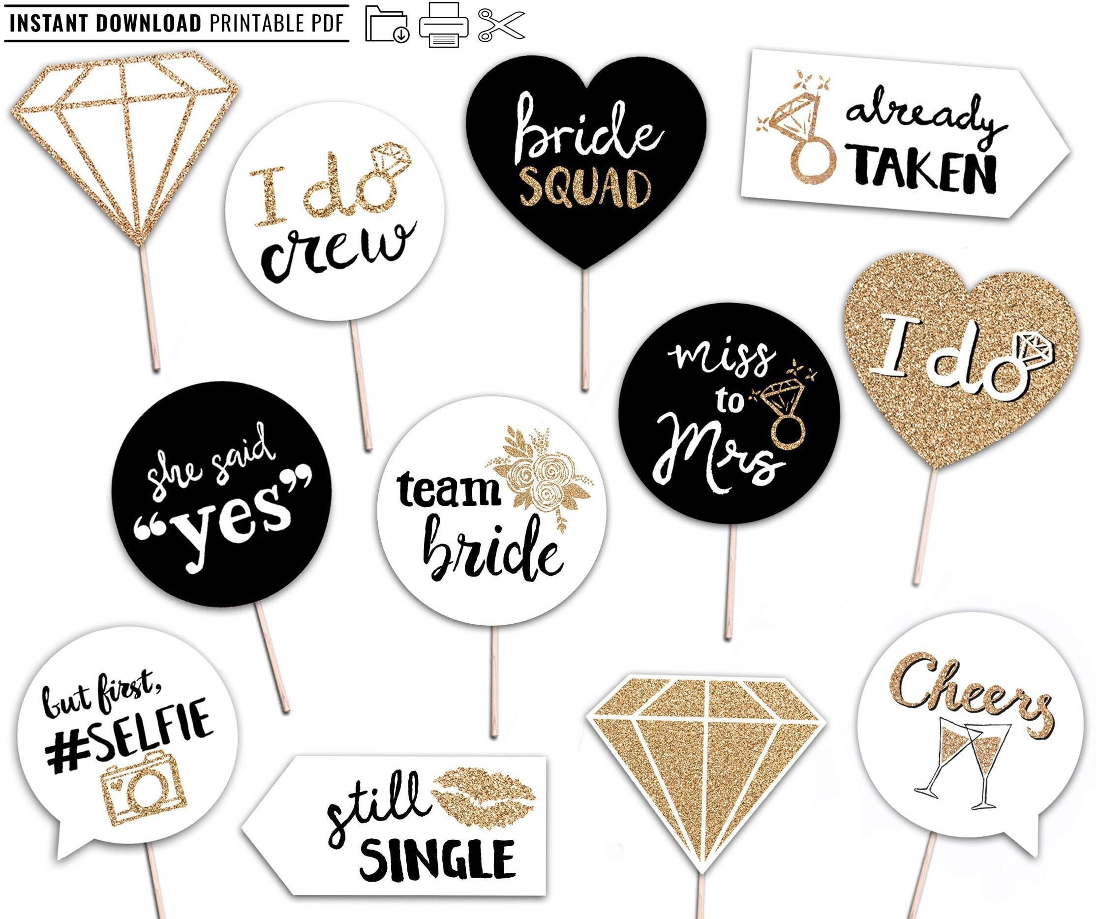 Free Printable Hen Party Photo Booth Props