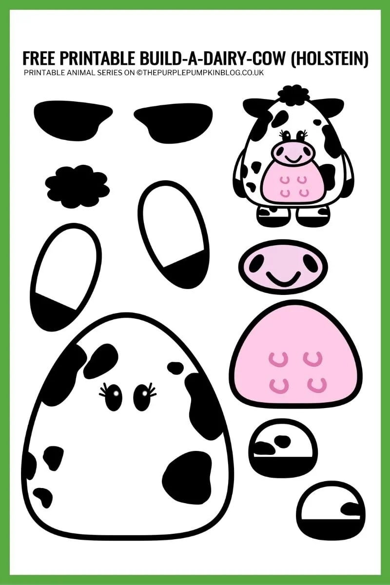 Printable Cow Craft Template