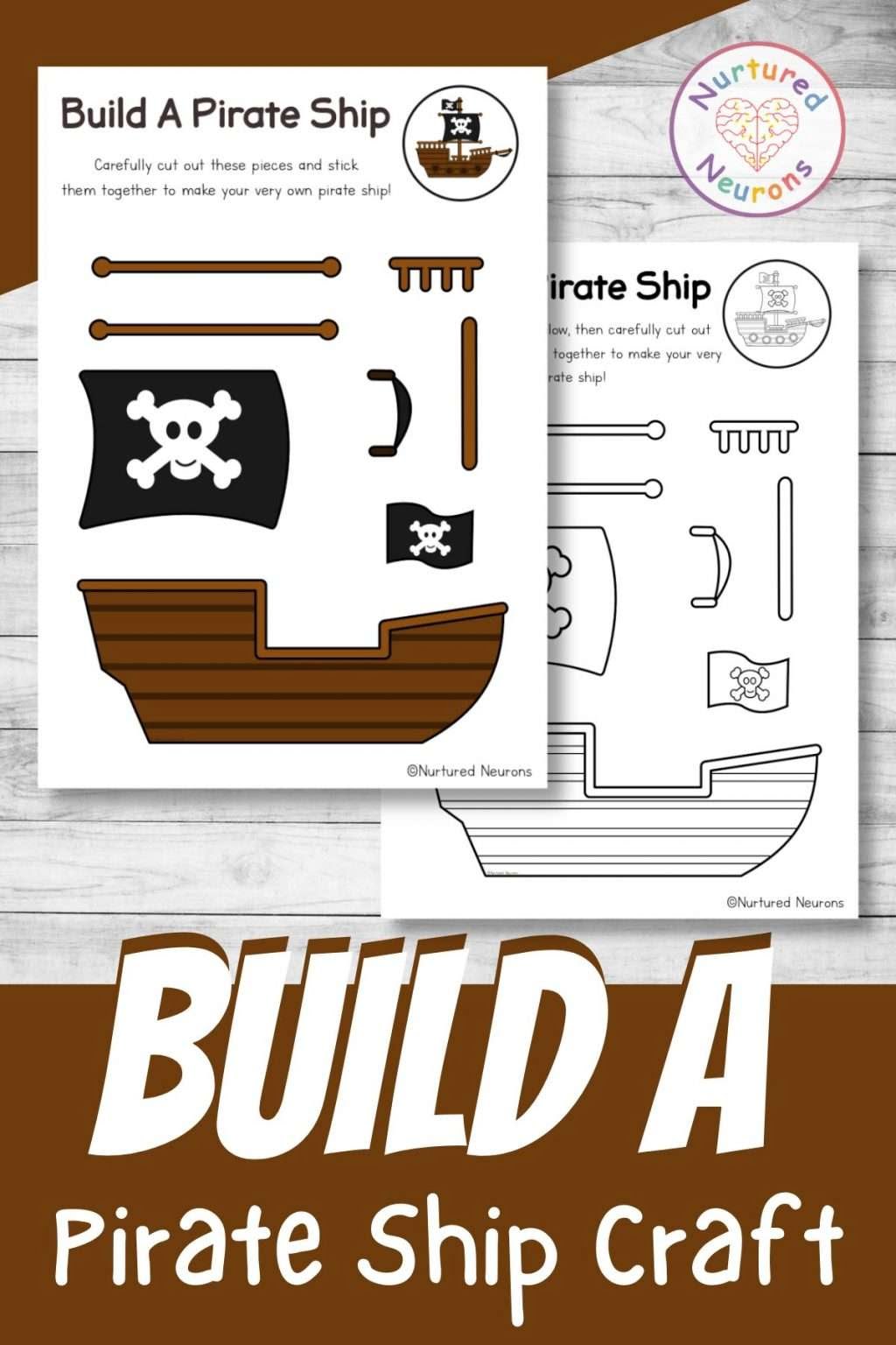 Cut Out Pirate Ship Template Printable