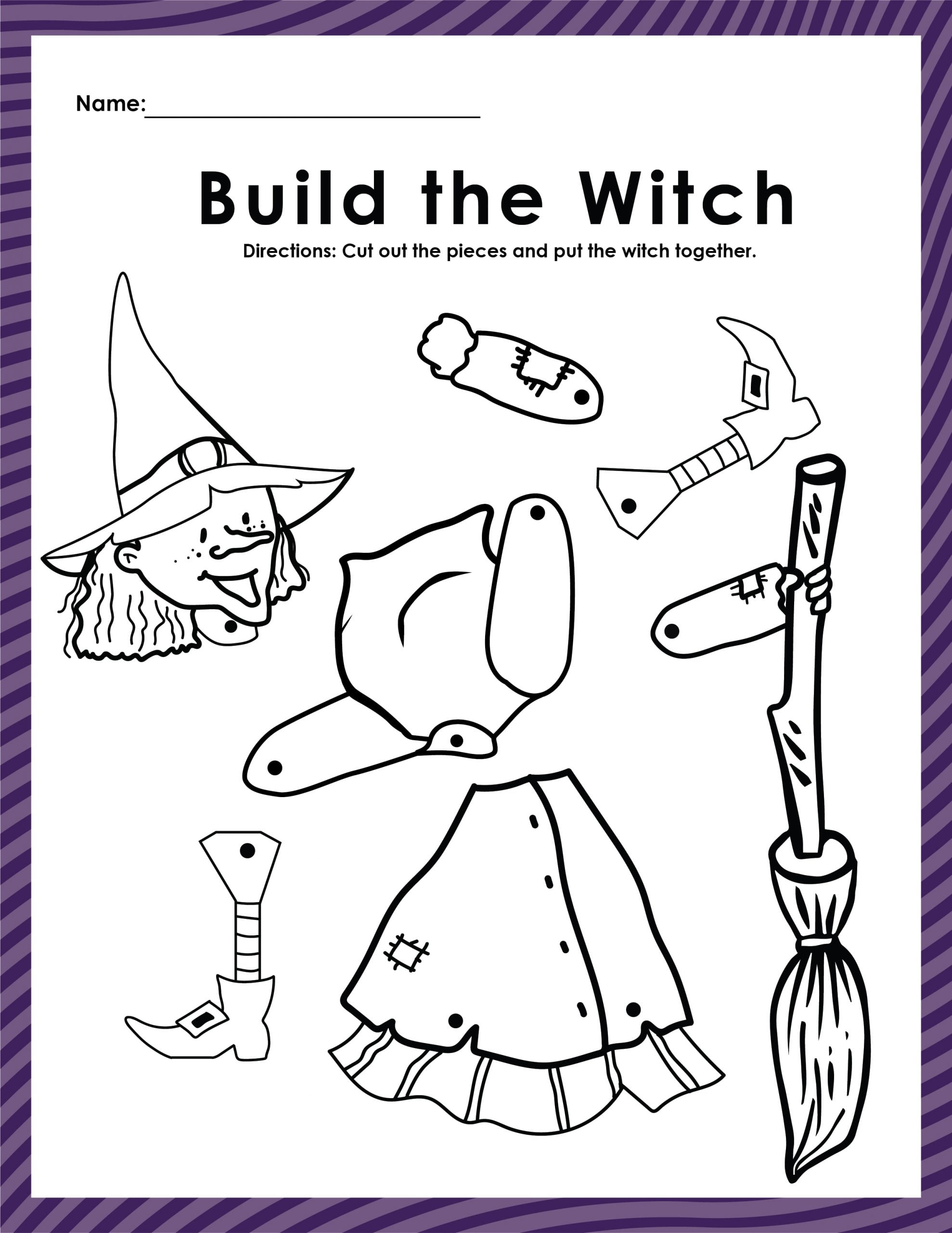 Build A Witch Printable