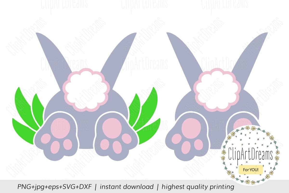 Bunny Bum SVG Easter Rabbit Tail Craft Cut Files 511125 