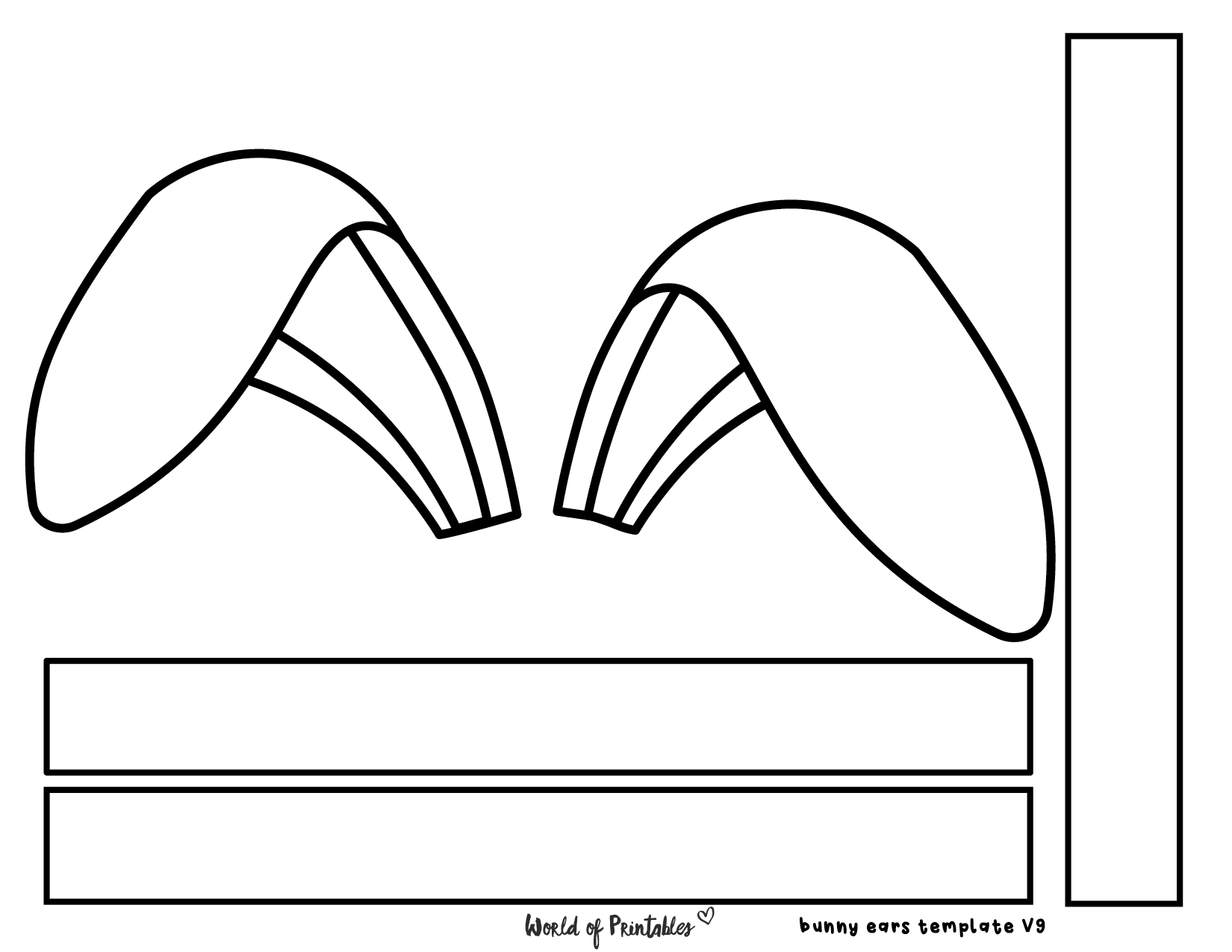 Bunny Ears Template 30 Printable Bunny Ears Outlines To Cut Out