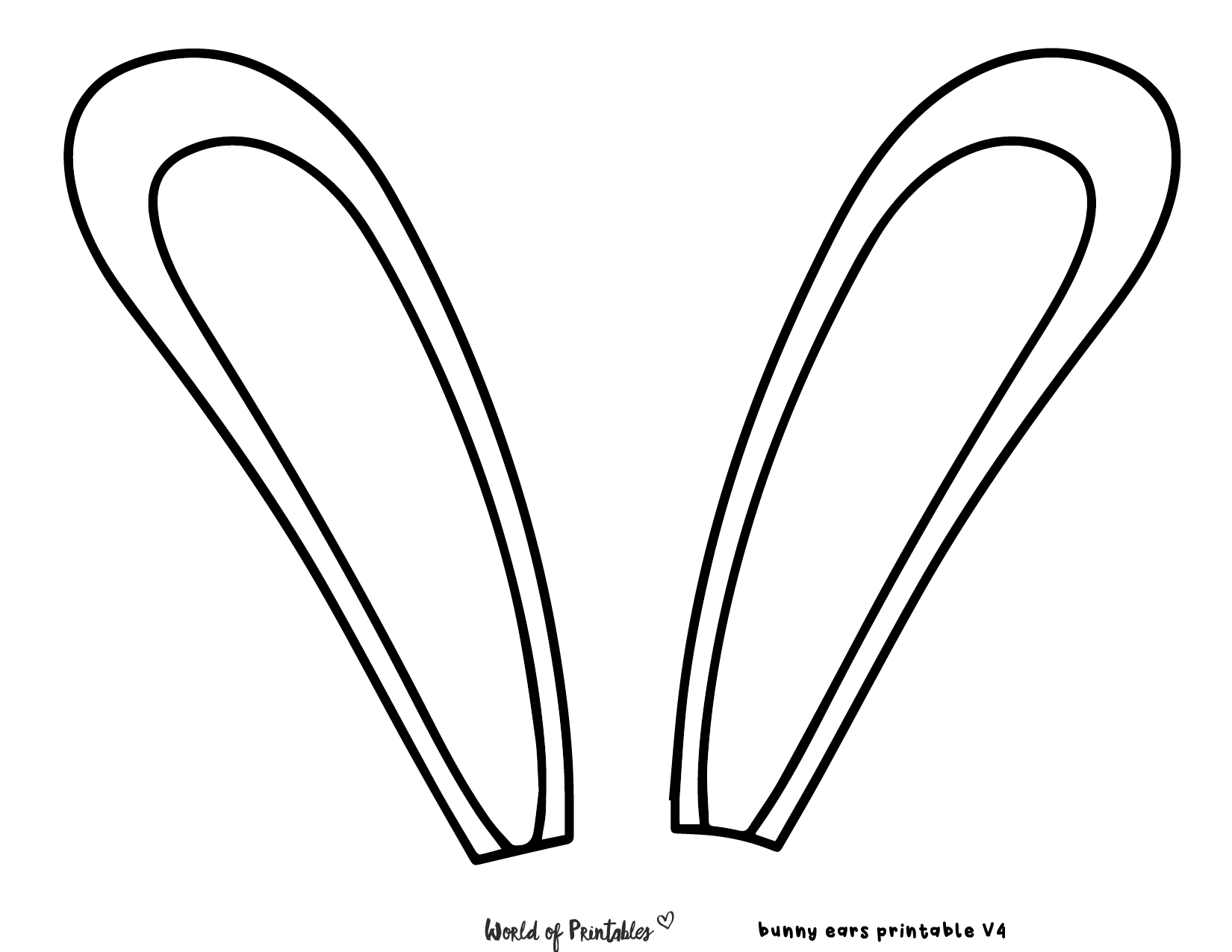 Bunny Ears Template 30 Printable Bunny Ears Outlines To Cut Out