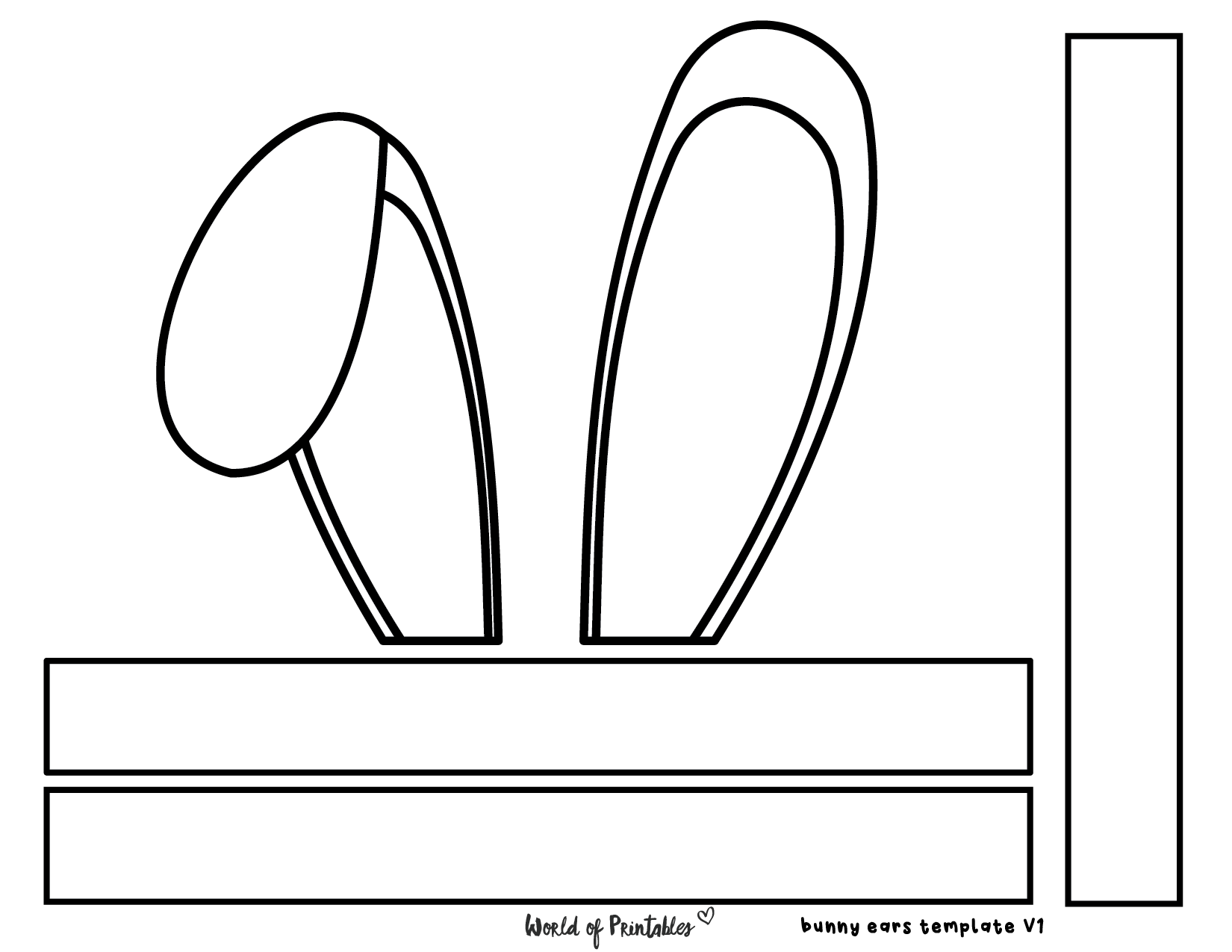 Bunny Ear Template Printable