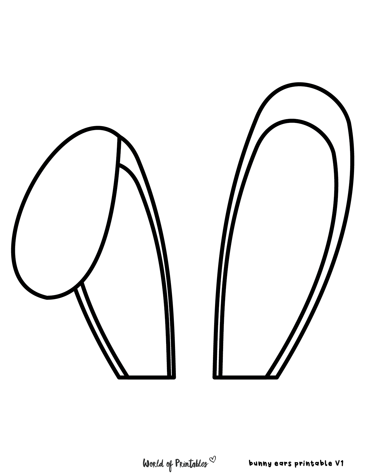 Bunny Ears Template 30 Printable Bunny Ears Outlines To Cut Out