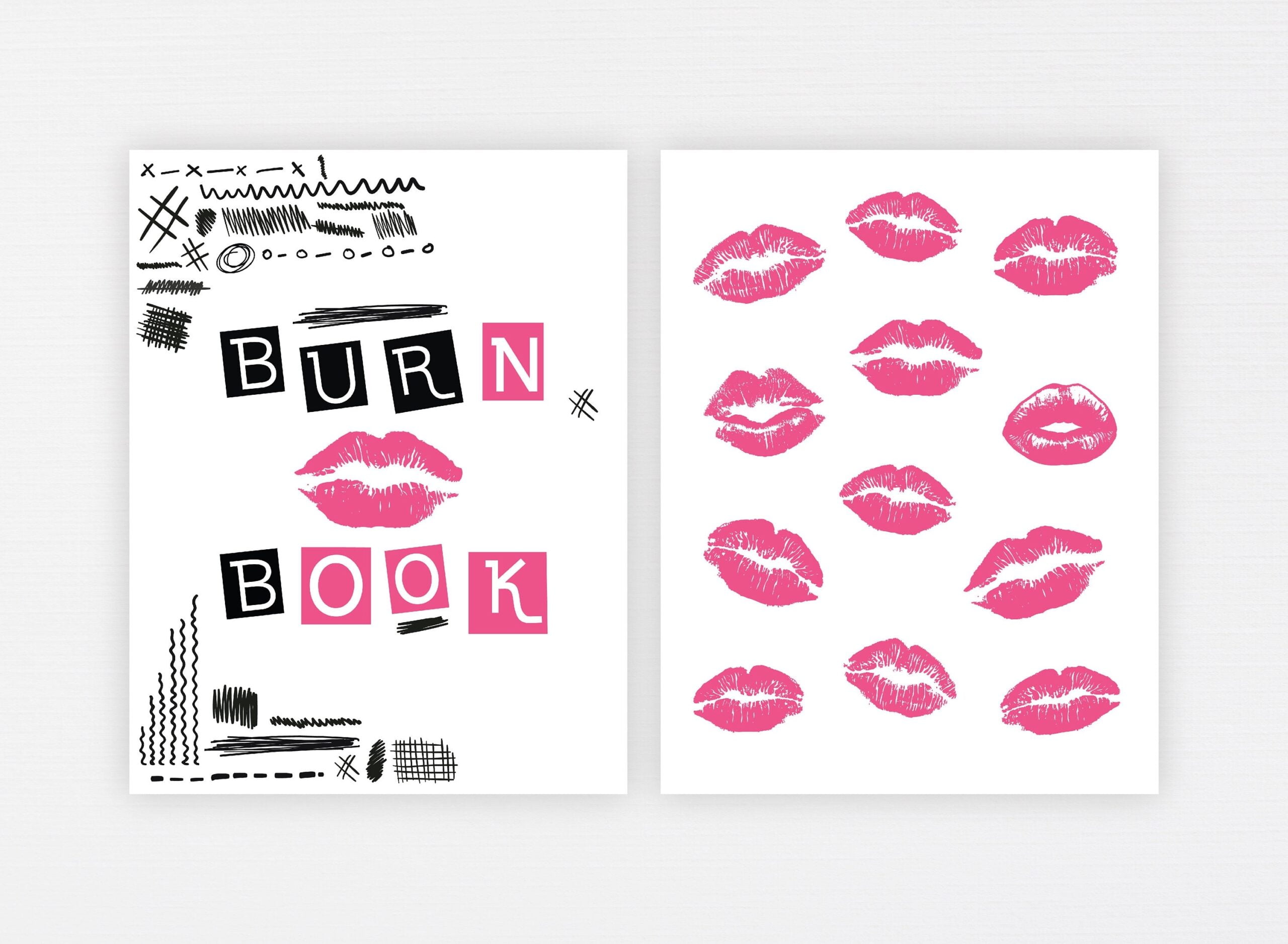 Burn Book Printable Mean Girls Inspired Bachelorette Party Etsy de