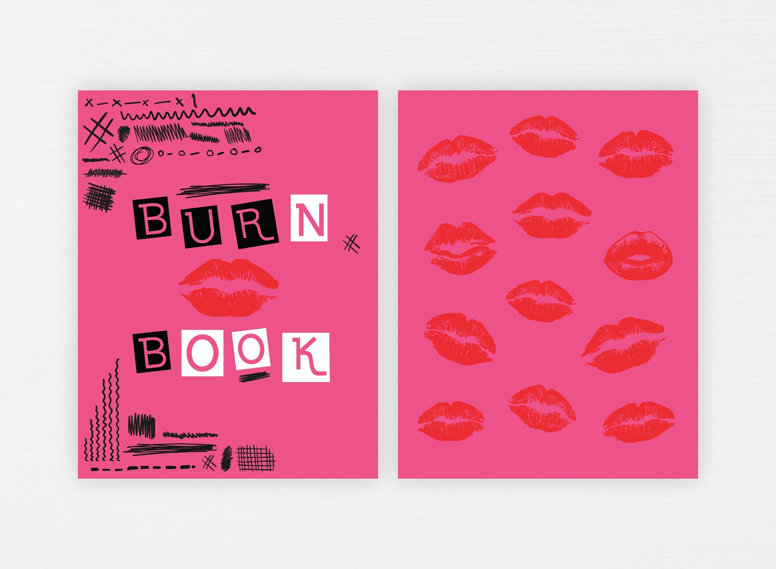 Burn Book Printable Mean Girls Inspired Bachelorette Party Etsy de