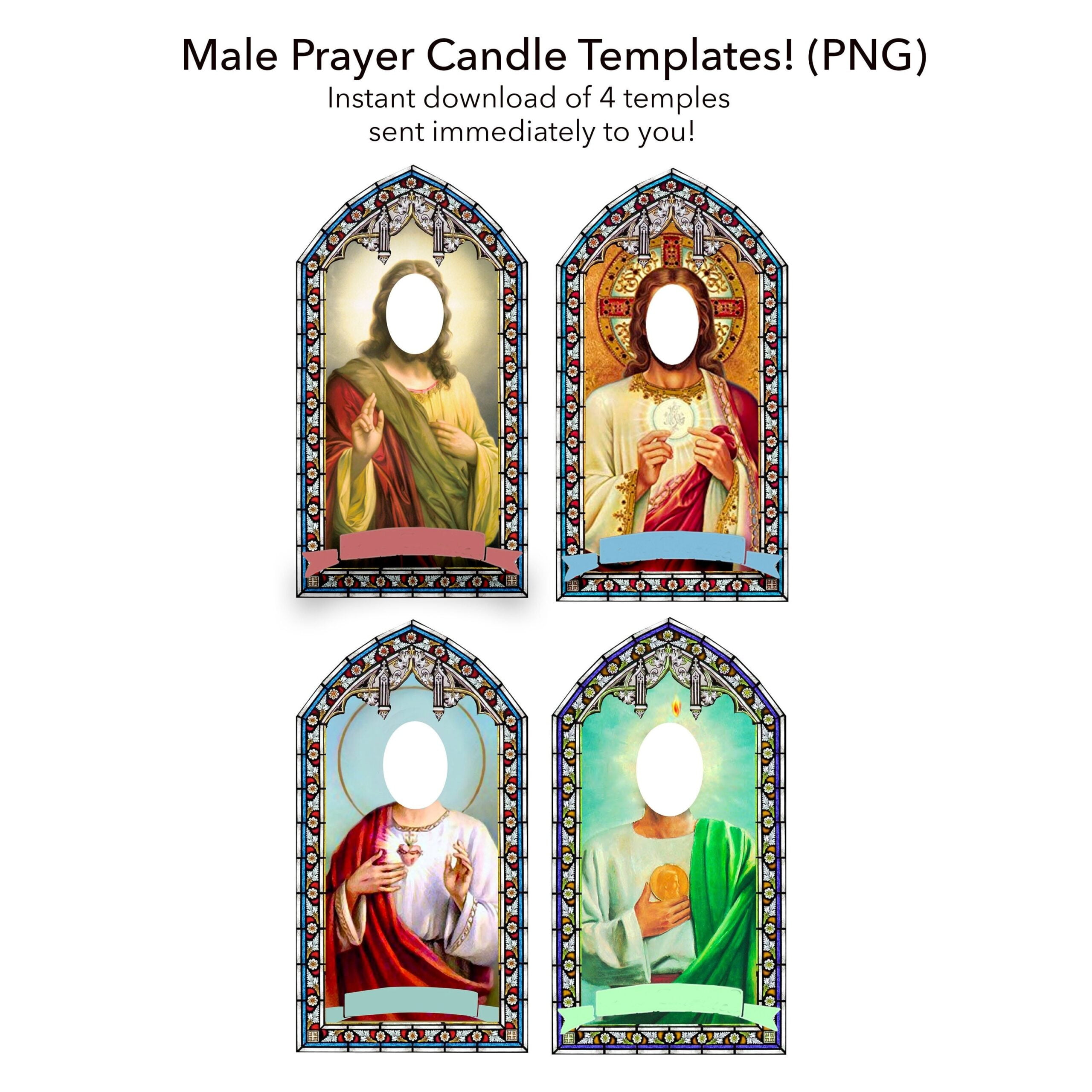 Printable Saint Candle Template