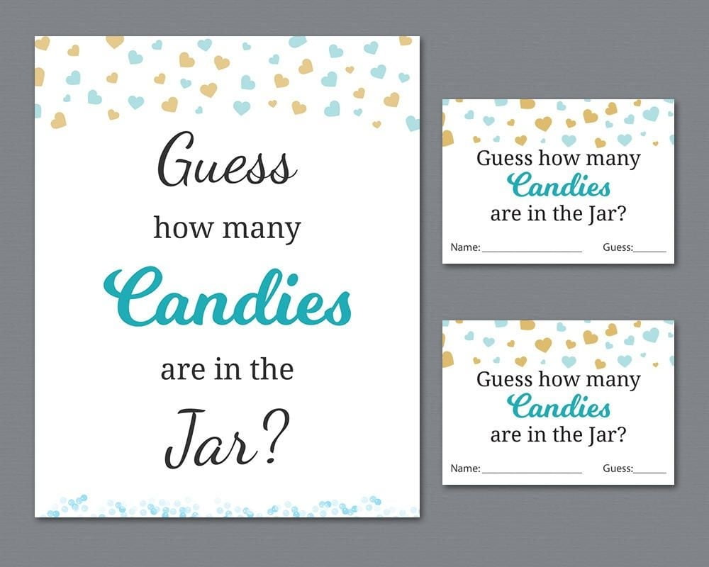 Candy Guessing Game Boy Baby Shower Games Printable Hearts Etsy Candy Guessing Game Boy Baby Shower Games Printable Baby Shower Games