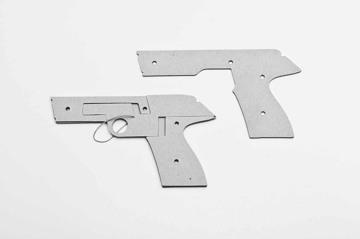 Printable Cardboard Rubber Band Gun Template