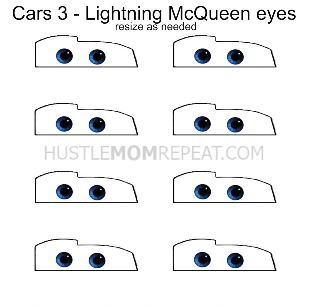 Printable Lightning Mcqueen Eyes