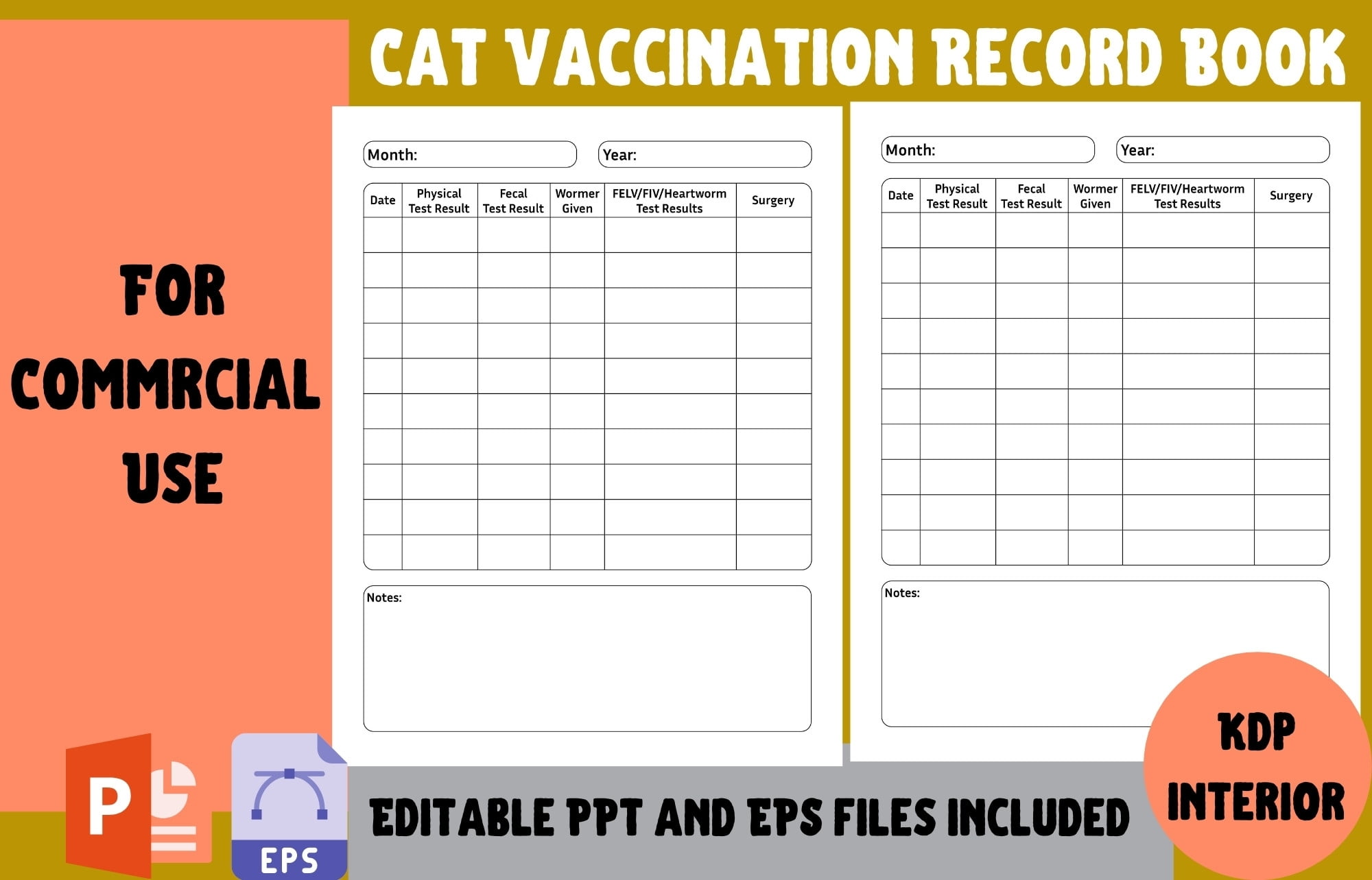 Cat Vaccination Record Printable Pdf