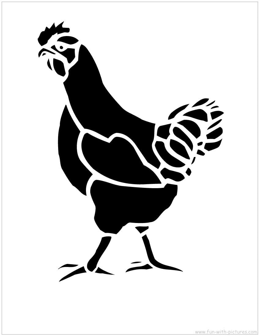 Chicken Stencil Stencils Printables Animal Stencil Free Stencils