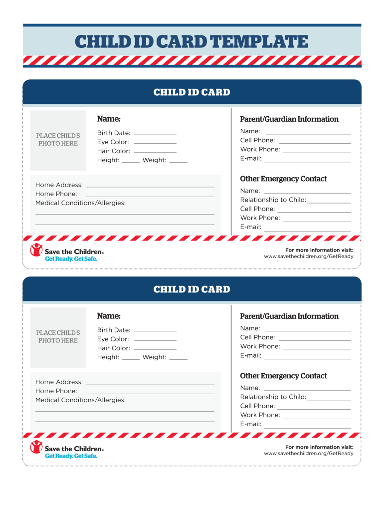 Child Id Card Printable Fill Out Sign Online DocHub