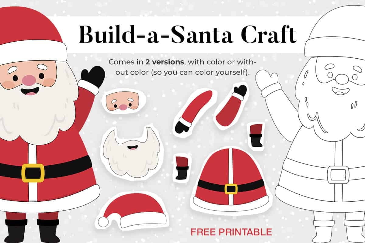 Christmas Build a Santa Craft Mrs Merry
