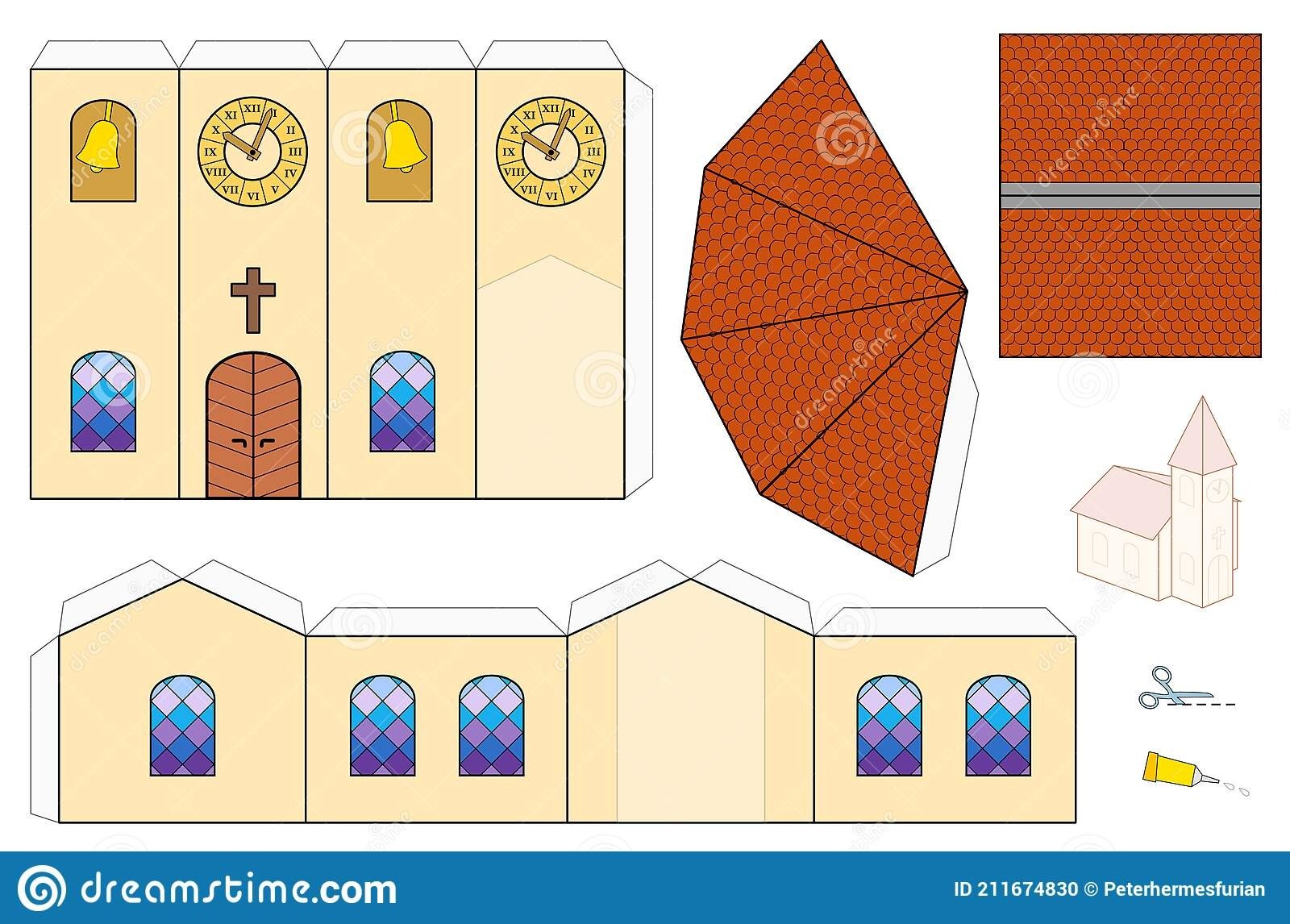 Free Printable Paper Church Template