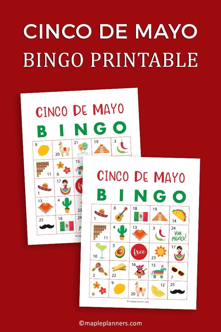 Cinco De Mayo Bingo Free Printable Fun Activities For Kids