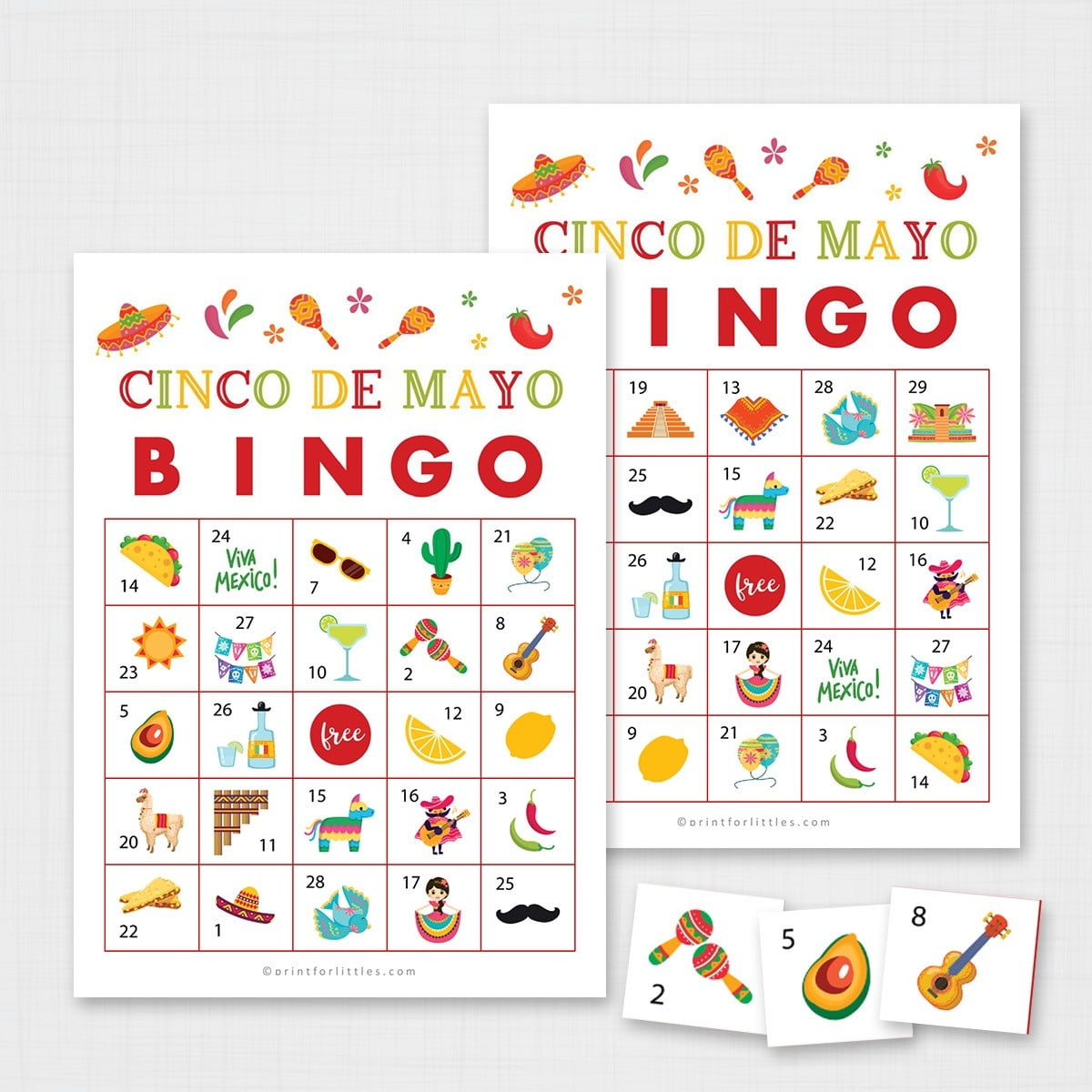 Free Printable Cinco De Mayo Bingo Cards