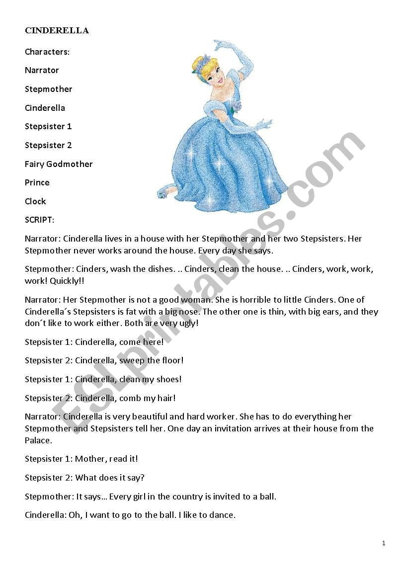 Cinderella Story Printable
