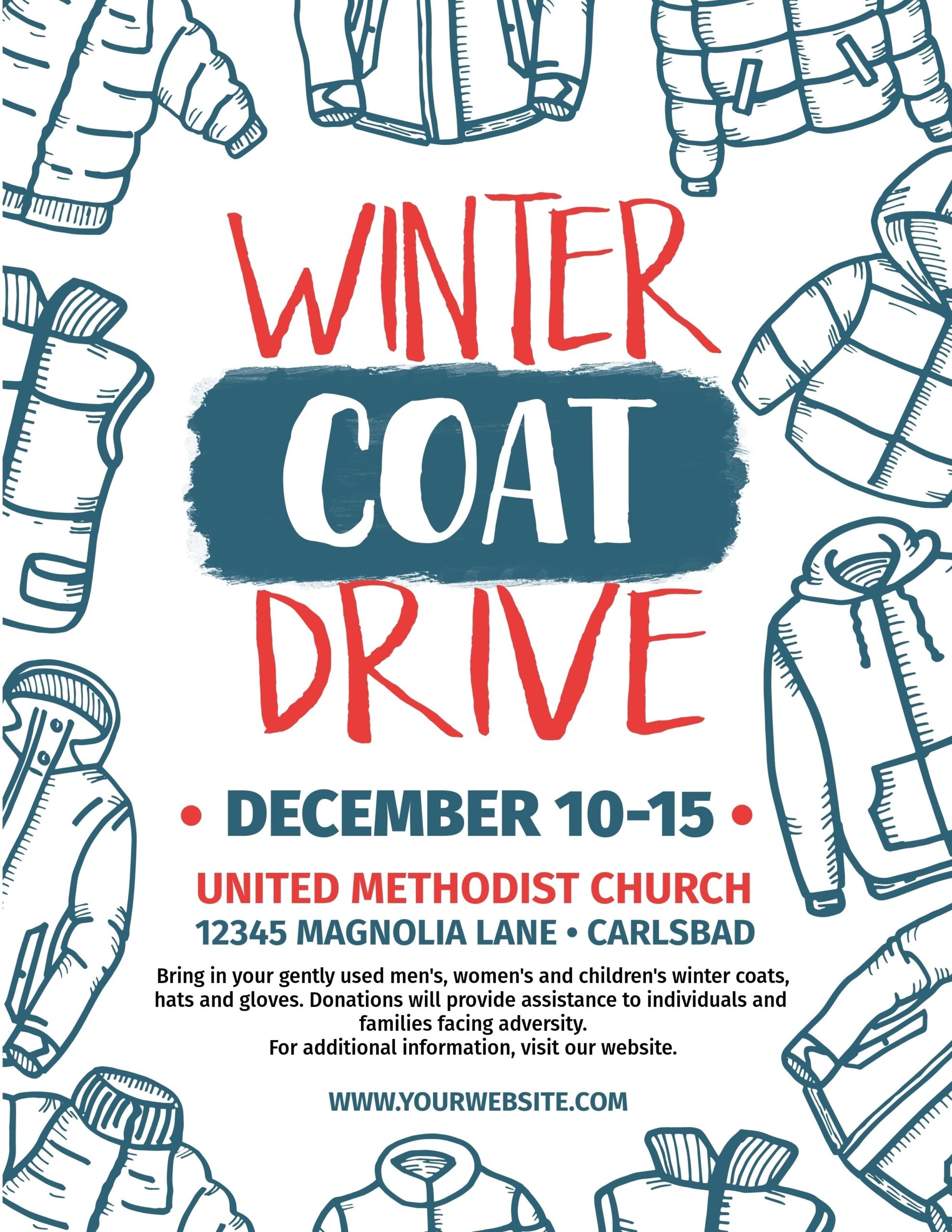 Coat Drive Template EDITABLE Winter Coat Drive Flyer Etsy Coat Drive Drive Poster Service Projects For Kids