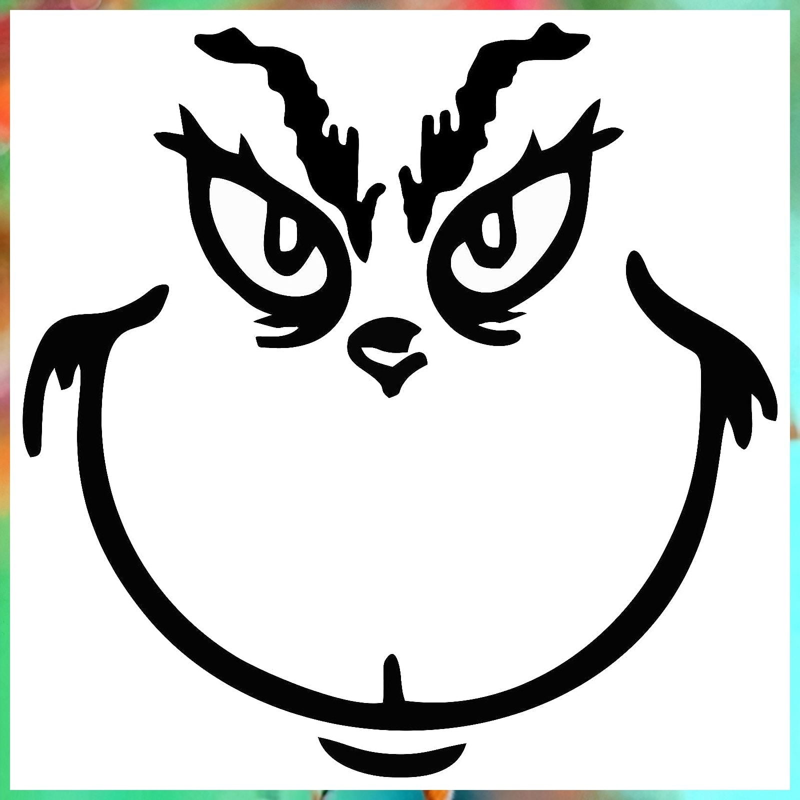 Printable Grinch Face Template