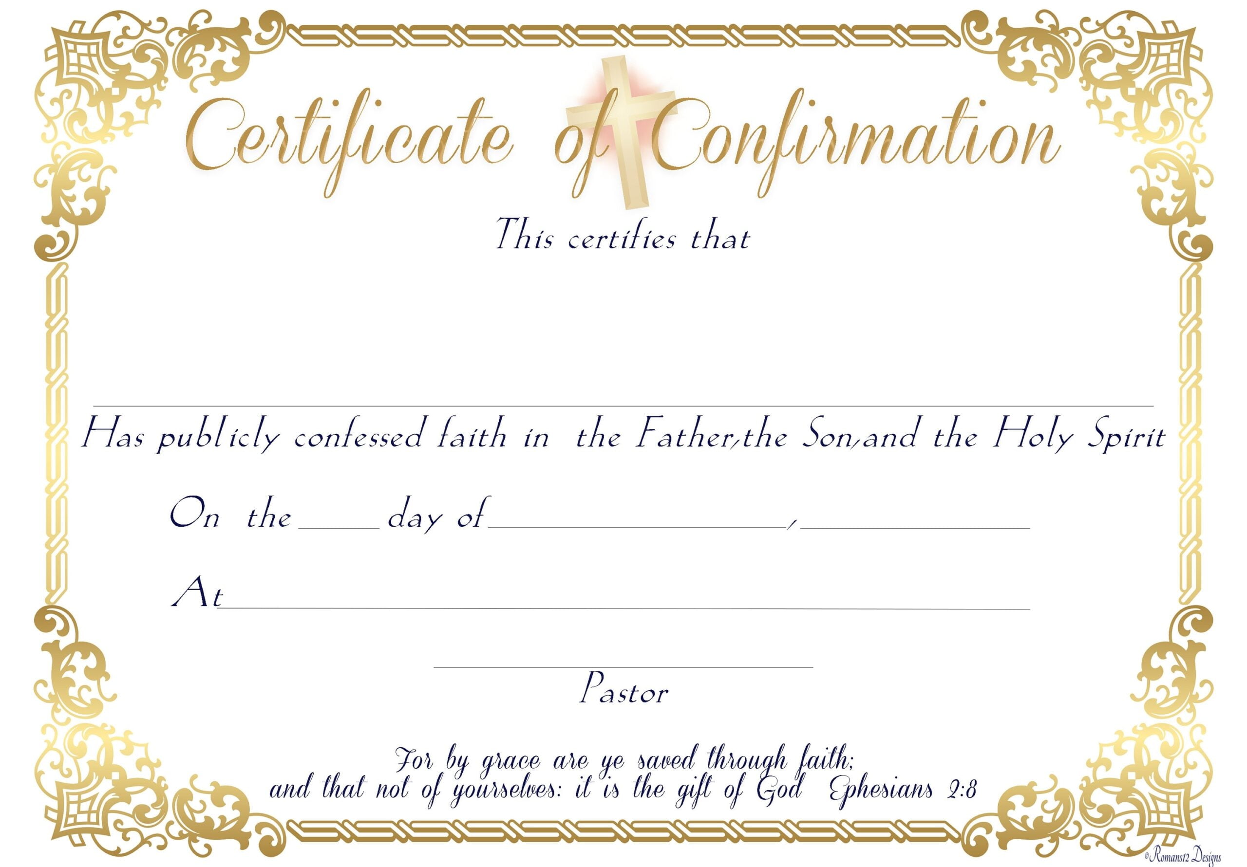 Confirmation Certificate PDF Printable Etsy sterreich
