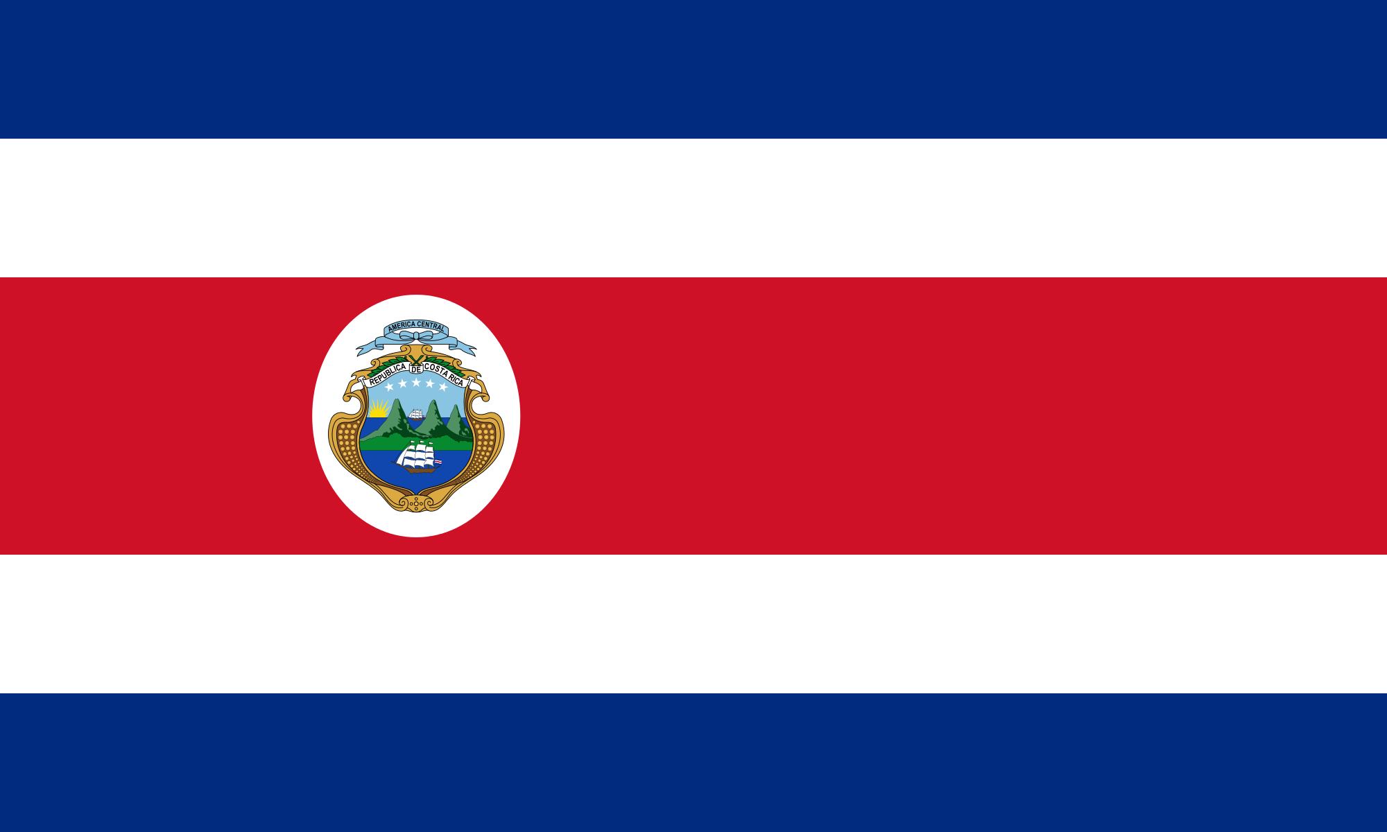 Costa Rica 1906 1964 Costa Rica Flag Costa Rican Flag Costa Rica