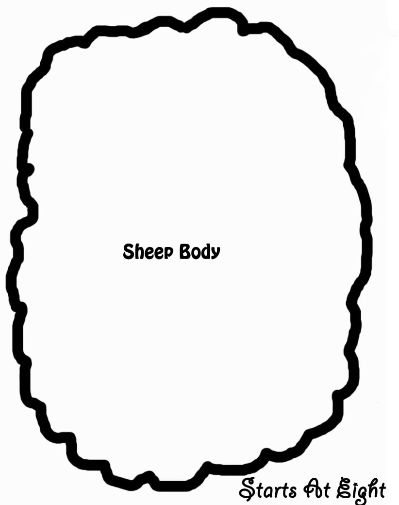 Printable Cut Out Sheep Template