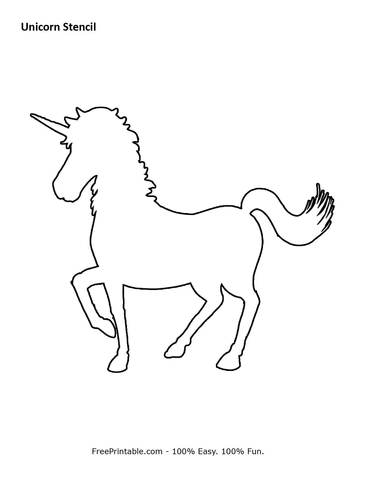 Unicorn Stencil Printable
