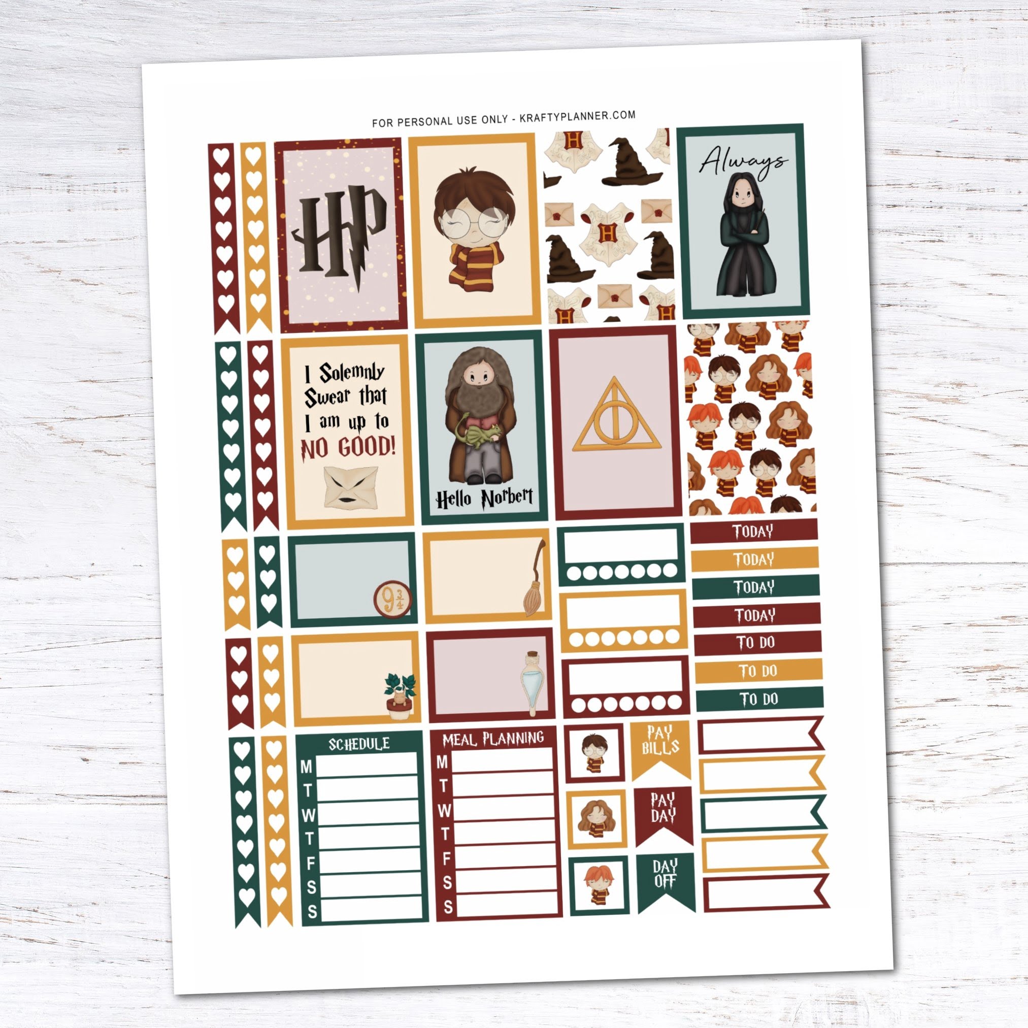 Harry Potter Stickers Printable