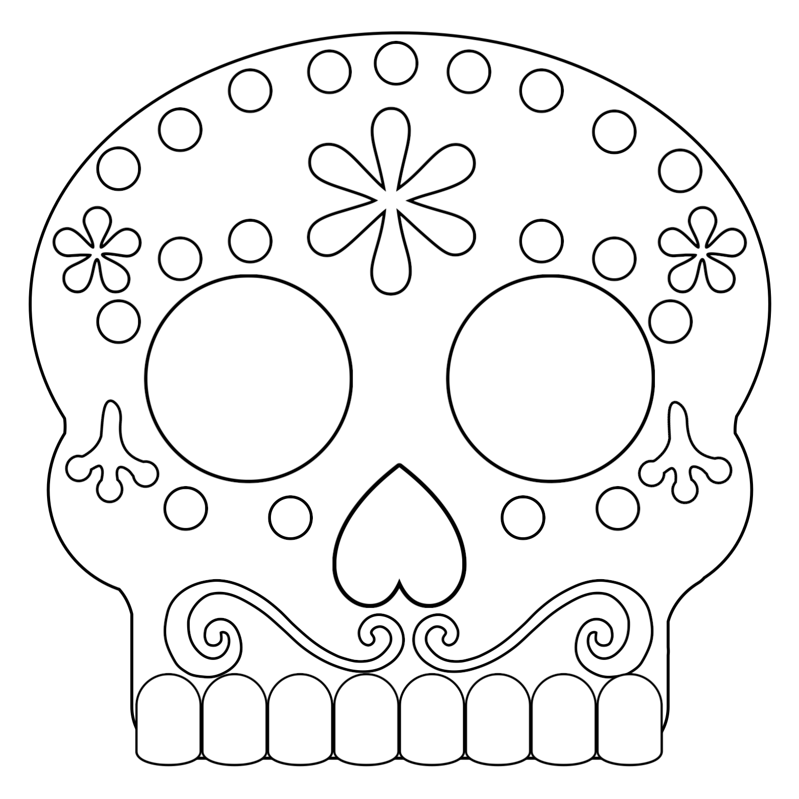 Day Of The Dead Masks Sugar Skulls Free Printable Paper Trail Design