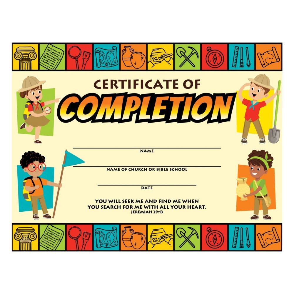 Free Printable Vbs Certificate Template