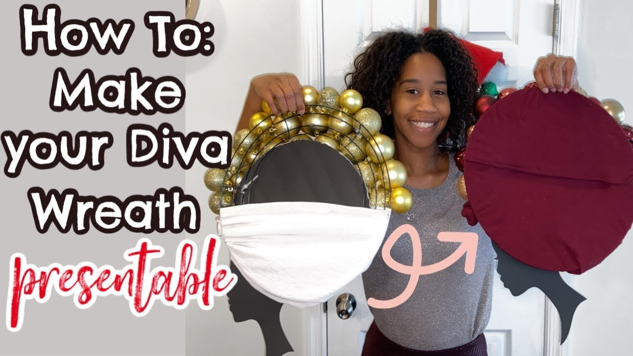 DIY African DIVA Christmas Wreath EASY Step By Step Tutorial YouTube