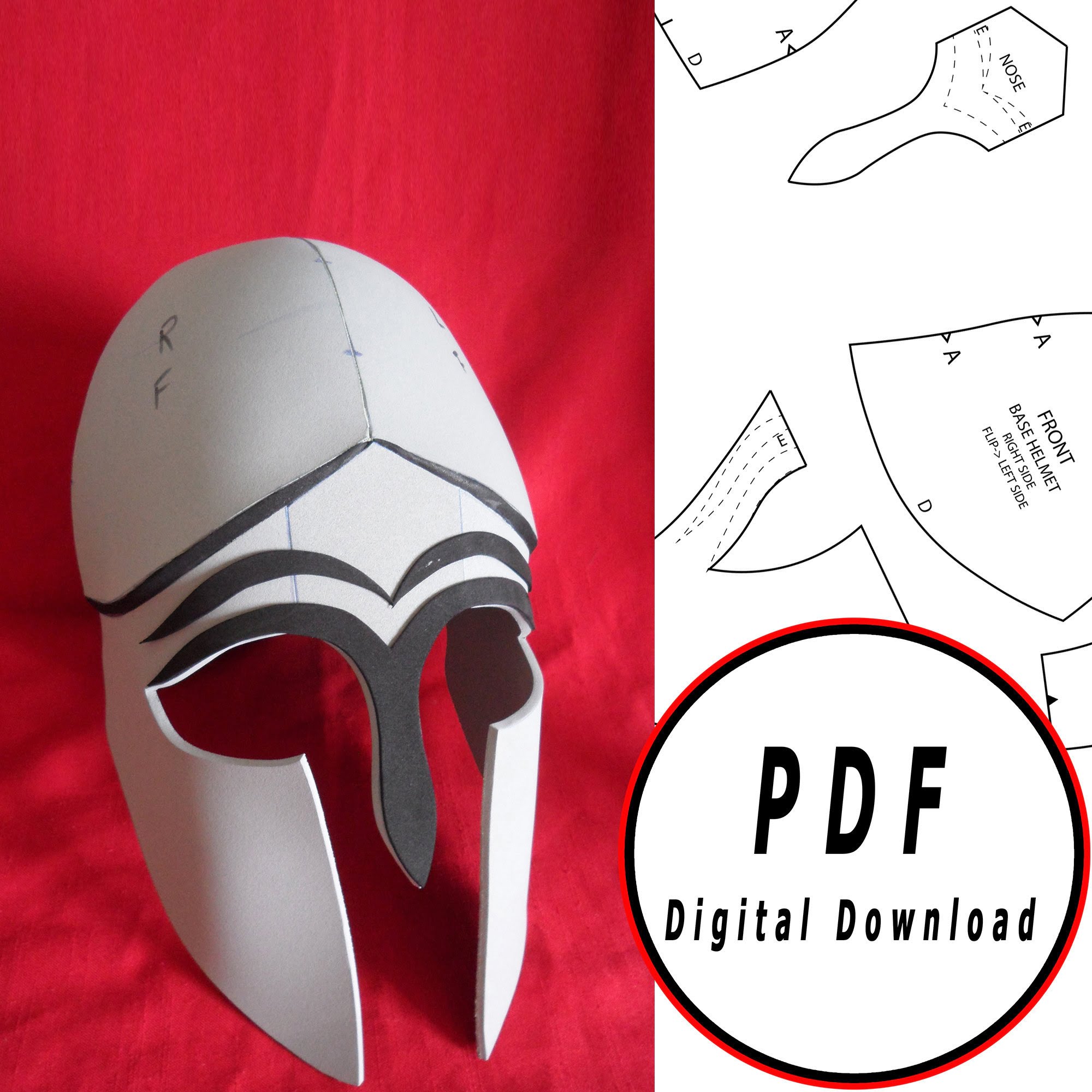 DIY Corinthian Eva Foam Helmet Greek Spartan Helmet Template Etsy de