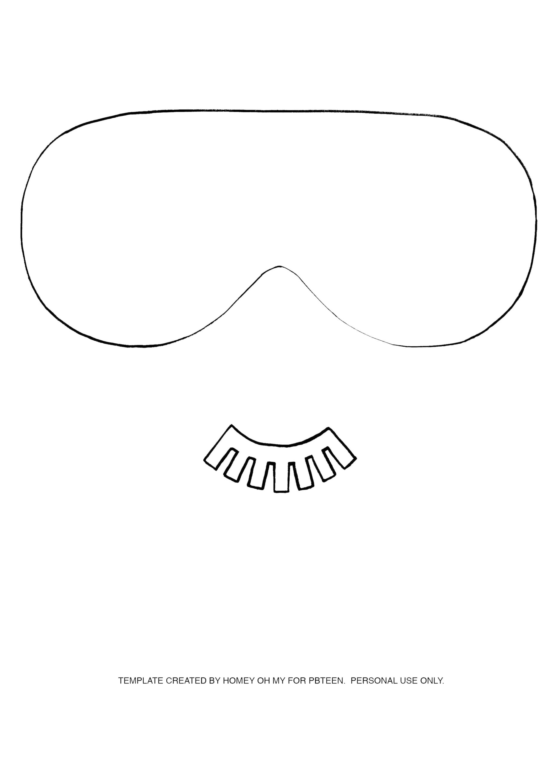 Cut Out Eye Mask Template Printable