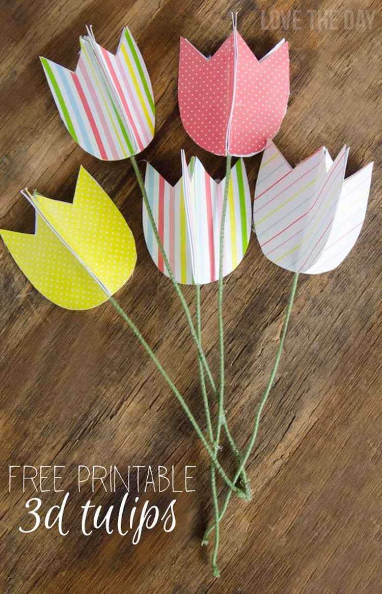 Easter Printables Tulips Tutorial By Love The Day